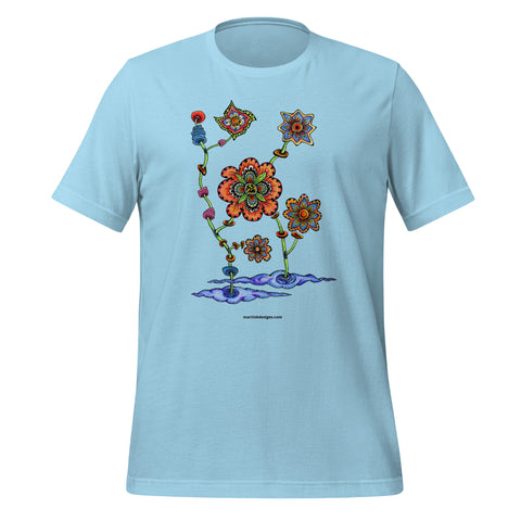 Steampunk Flowers Unisex t-shirt