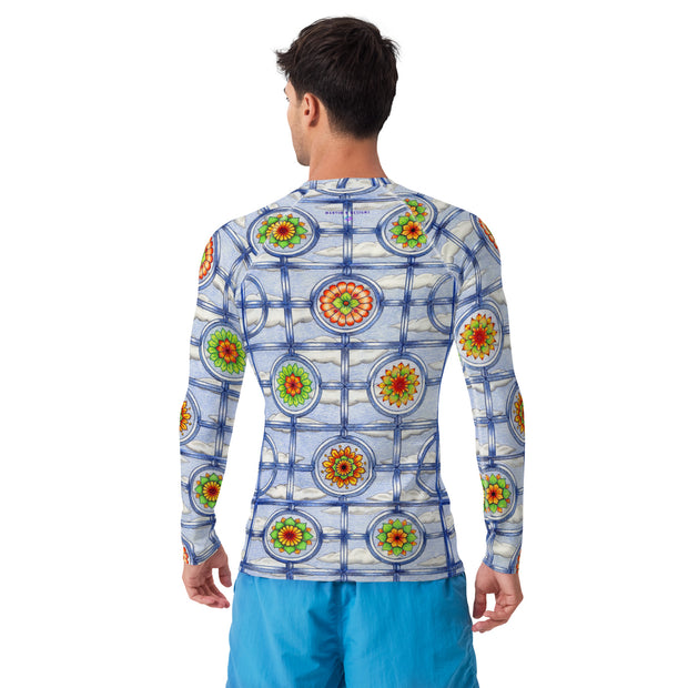 Stained Glass Mandala Men's Rash Guard