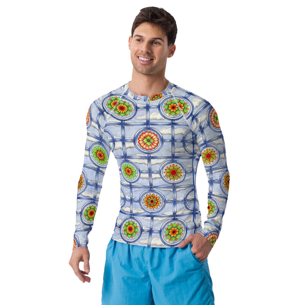 Stained Glass Mandala Men's Rash Guard