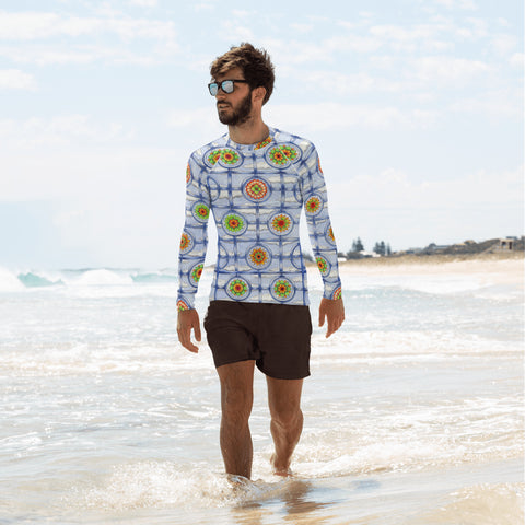 Stained Glass Mandala Men's Rash Guard