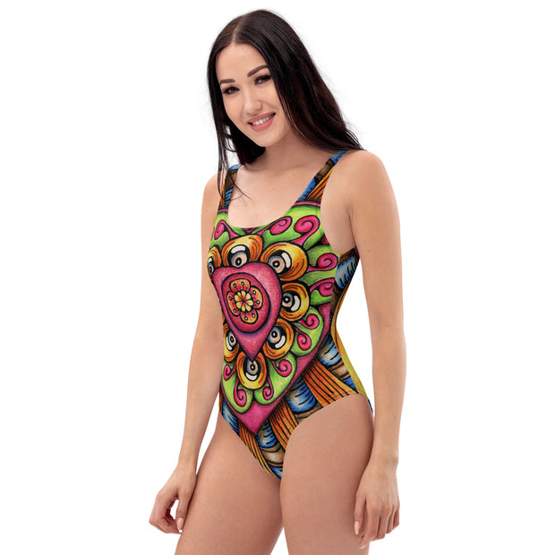 Bursting Heart One-Piece Swimsuit