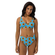 Blue Sunflower Recycled high-waisted bikini