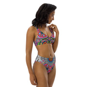 Mandala Collage Recycled high-waisted bikini