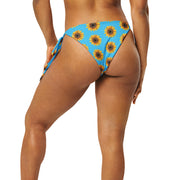 Sunflowers recycled string bikini bottom