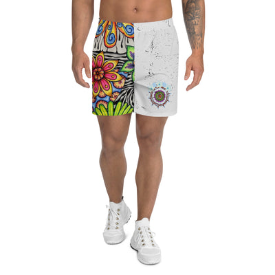 Flowers Over Dark Unisex Athletic Long Shorts