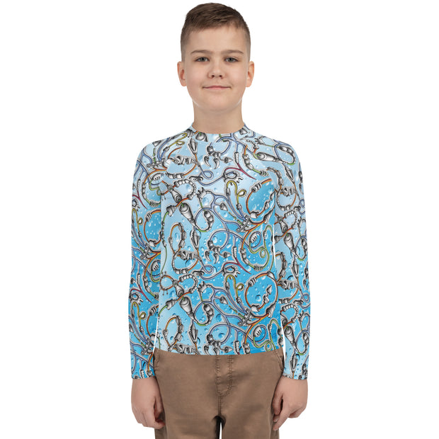 Steampunk Snake Youth Rash Guard