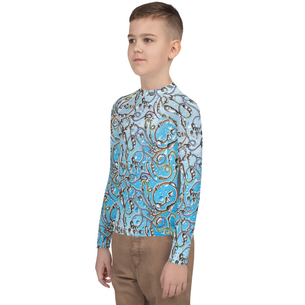 Steampunk Snake Youth Rash Guard