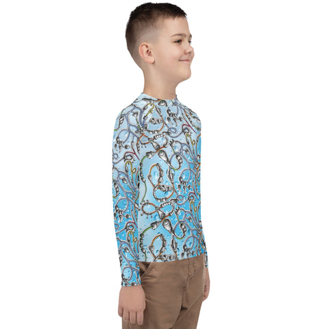 Steampunk Snake Youth Rash Guard