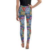 Binary Box Mid Rise Youth Leggings - Martin K Designs