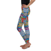 Binary Box Mid Rise Youth Leggings - Martin K Designs