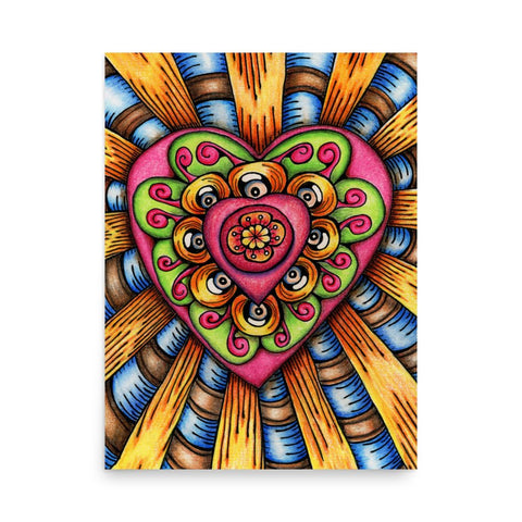 Bursting Heart Print - Martin K Designs