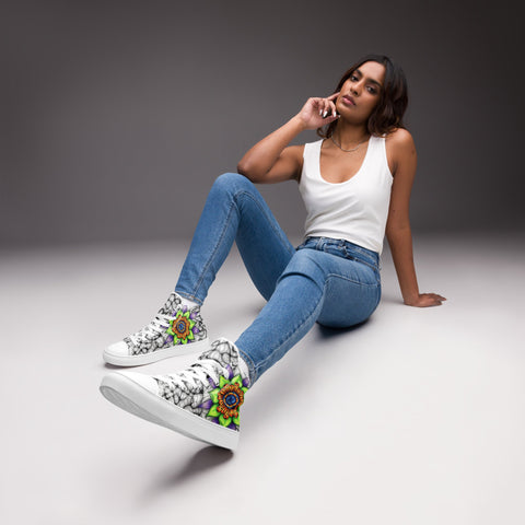 Ethereal Women’s high top canvas shoes - Martin K Designs