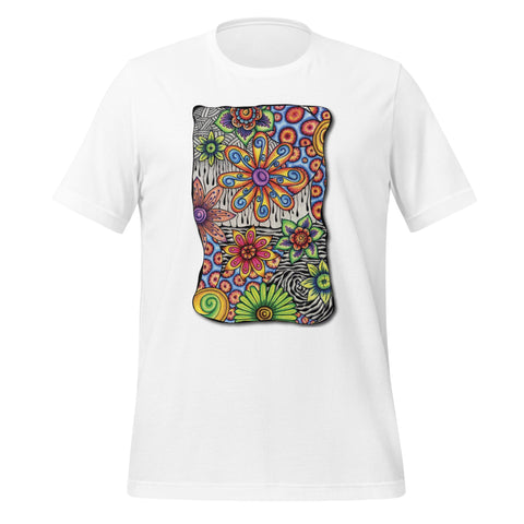 Flowers Over Dark Unisex Eco t-shirt - Martin K Designs