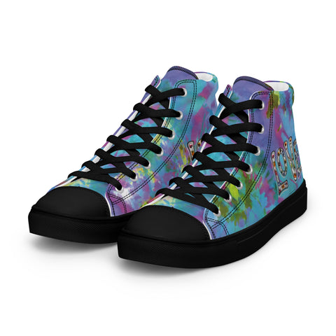 Love Women’s high top canvas shoes - Martin K Designs