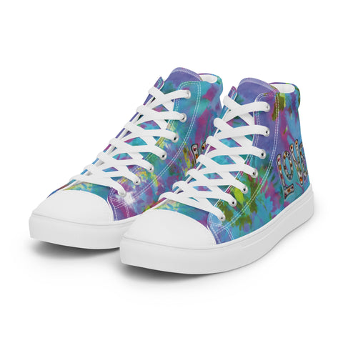 Love Women’s high top canvas shoes - Martin K Designs