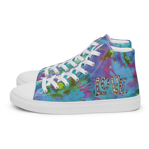 Love Women’s high top canvas shoes - Martin K Designs