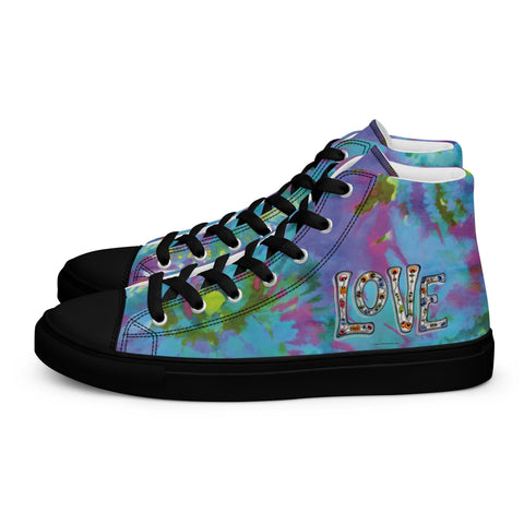 Love Women’s high top canvas shoes - Martin K Designs