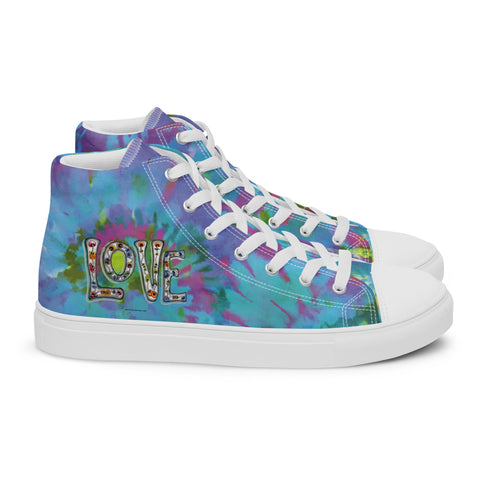 Love Women’s high top canvas shoes - Martin K Designs