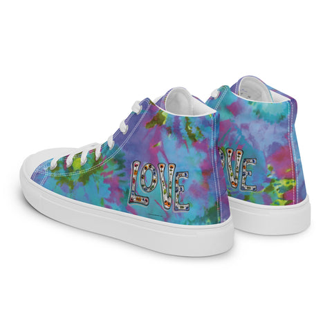 Love Women’s high top canvas shoes - Martin K Designs