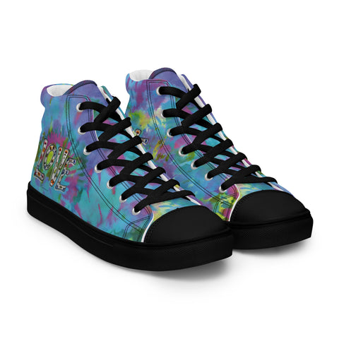 Love Women’s high top canvas shoes - Martin K Designs