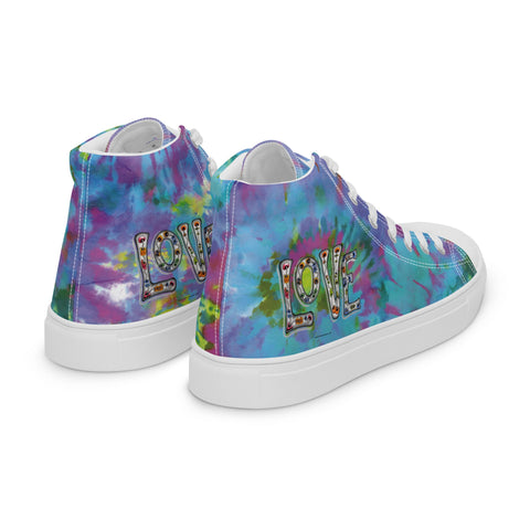 Love Women’s high top canvas shoes - Martin K Designs