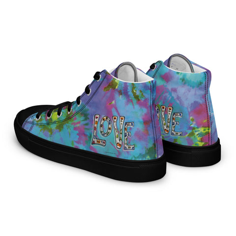 Love Women’s high top canvas shoes - Martin K Designs