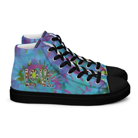 Love Women’s high top canvas shoes - Martin K Designs