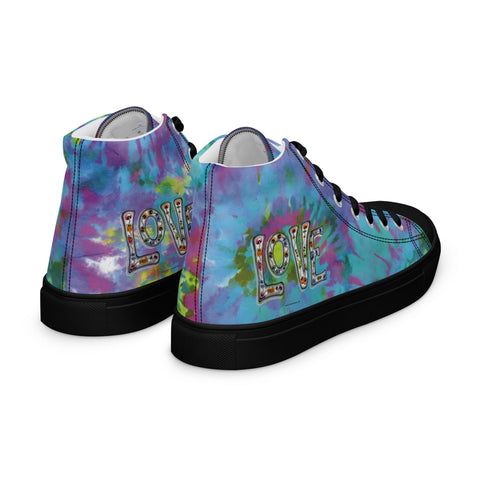 Love Women’s high top canvas shoes - Martin K Designs