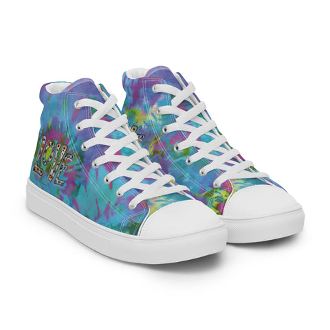 Love Women’s high top canvas shoes - Martin K Designs