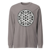 Mandala 12 - Flower of Life II Unisex Long Sleeve Tee - Martin K Designs