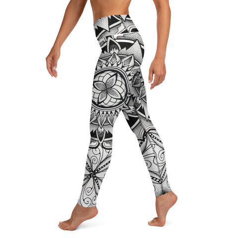 Mandala 1630 High Rise Yoga Leggings with Inside Pocket - Martin K Designs