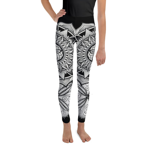 Mandala 1630 Mid Rise Youth Leggings - Martin K Designs