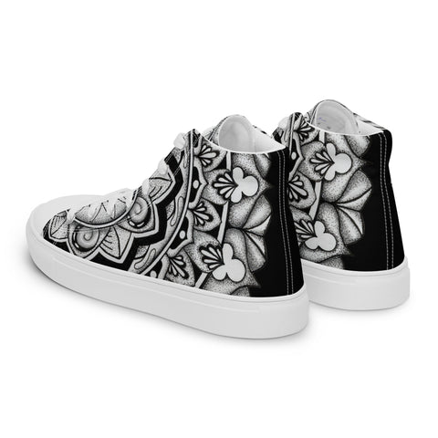 Mandala 2 Men’s high top canvas shoes - Martin K Designs