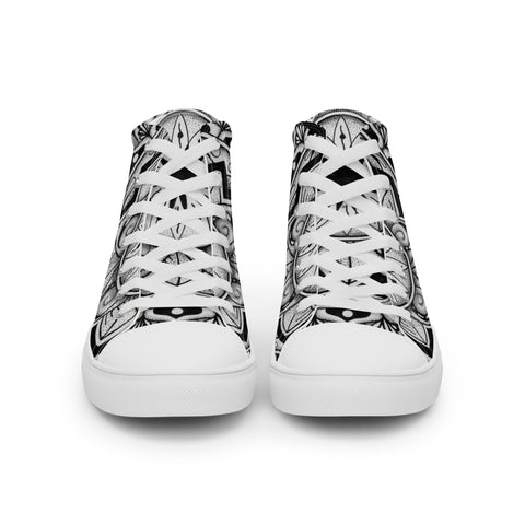 Mandala 2 Men’s high top canvas shoes - Martin K Designs