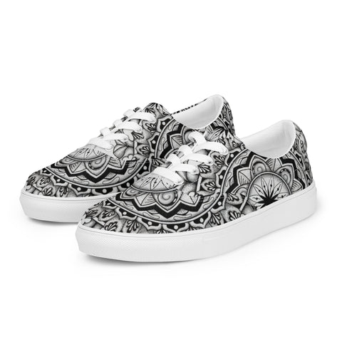 Mandala 2 Men’s lace - up canvas shoes - Martin K Designs