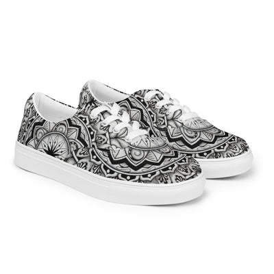 Mandala 2 Men’s lace - up canvas shoes - Martin K Designs