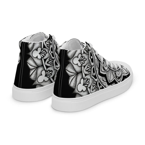 Mandala 2 Women’s high top canvas shoes - Martin K Designs