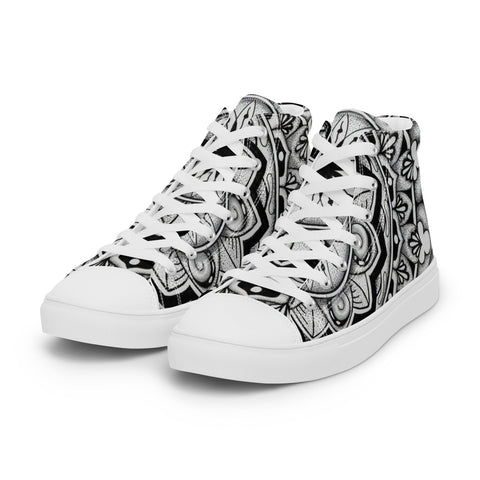 Mandala 2 Women’s high top canvas shoes - Martin K Designs