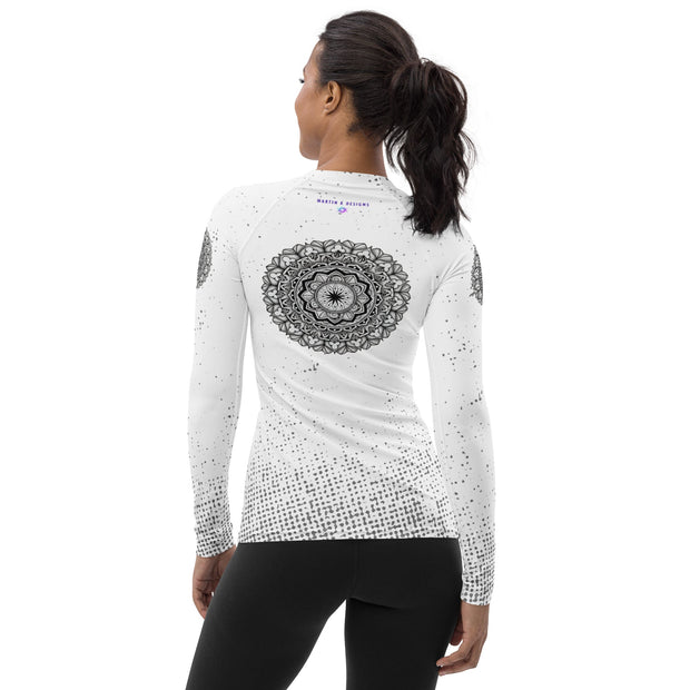 Mandala 2 Women's Rash Guard - Martin K Designs