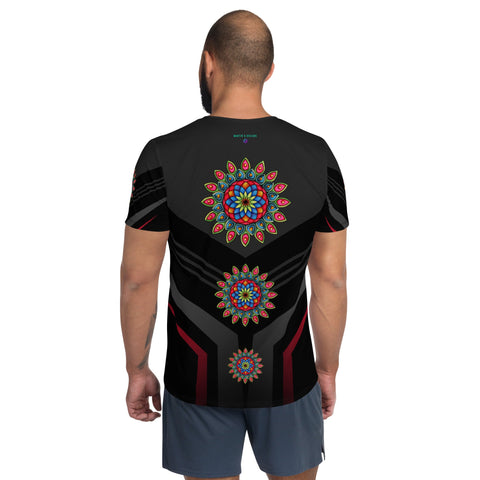 Mandala 21 Men's Athletic T-shirt - Martin K Designs