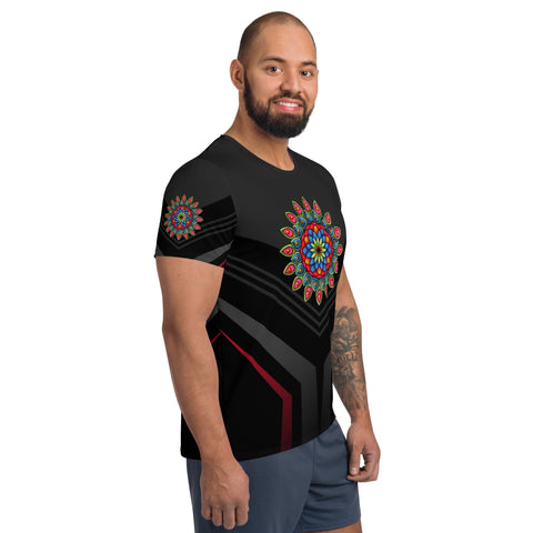 Mandala 21 Men's Athletic T-shirt - Martin K Designs