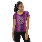 Mandala 22 Women's Athletic T-shirt - Martin K Designs