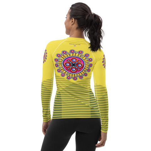 Mandala 22 Women's Rash Guard - Martin K Designs