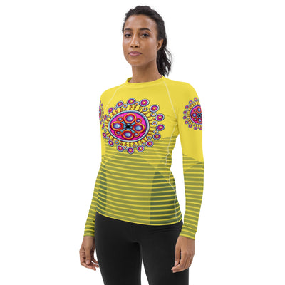 Mandala 22 Women's Rash Guard - Martin K Designs