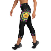 Mandala 24 High Rise Yoga Capri Leggings with Inside Pocket - Martin K Designs