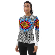 Mandala 25 II Women's Rash Guard - Martin K Designs