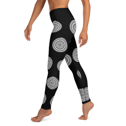 Mandala 27 High Rise Yoga Leggings with Inside Pocket - Martin K Designs