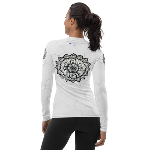 Mandala 3 Women's Rash Guard - Martin K Designs