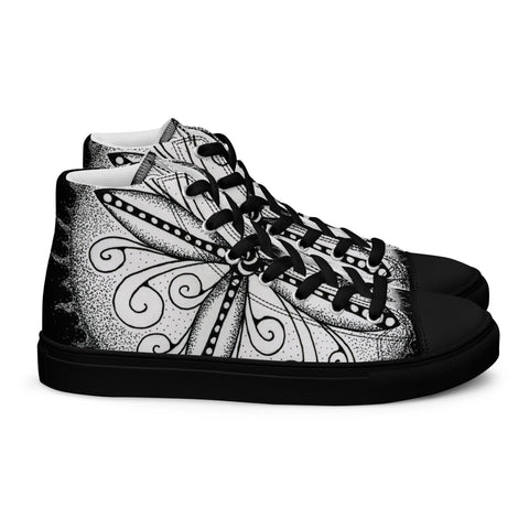 Mandala 30 Men’s high top canvas shoes - Martin K Designs