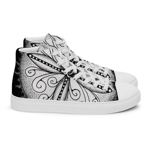 Mandala 30 Men’s high top canvas shoes - Martin K Designs